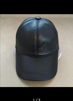 Hakiki Deri Kasket Şapka Mağazadan Sıfır Ürün İç Çapı 57 Cm Arka