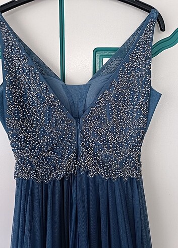 Mavi nişanlık abiye - Görsel 2