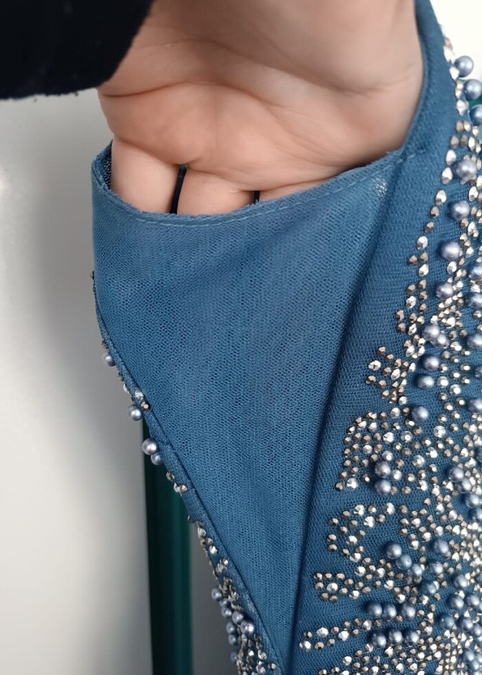 Mavi nişanlık abiye - Görsel 3