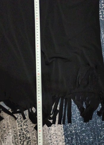 Siyah Püsküllü Kadın viscon Hırka - Görsel 5