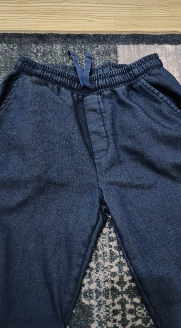 Erkek Çocuk Bol Kesim Kot görünümlü Pantolon - Görsel 3