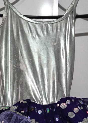 Mor Fırfırlı Kız Çocuk Elbisesi - Görsel 5