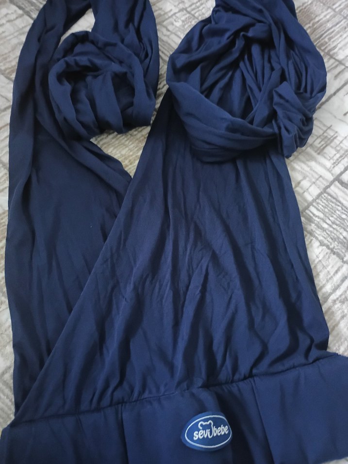 Koyu Mavi Bebek Taşıma Askısı sling - Görsel 2