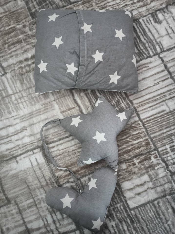 Gri Yıldız Desenli Bebek Uyku Seti babynest - Görsel 5