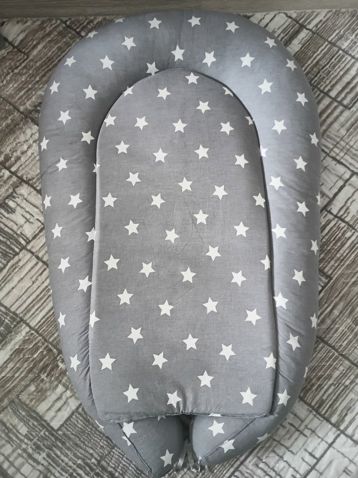 Gri Yıldız Desenli Bebek Uyku Seti babynest - Görsel 4