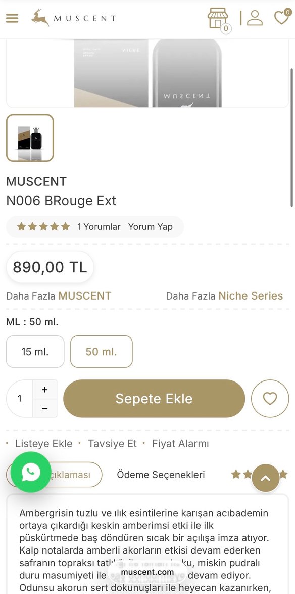 Muscent baccarat rouge - Görsel 3