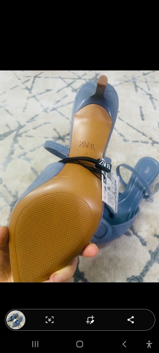 Mavi Tokalı Stiletto Kadın Ayakkabı - Görsel 2