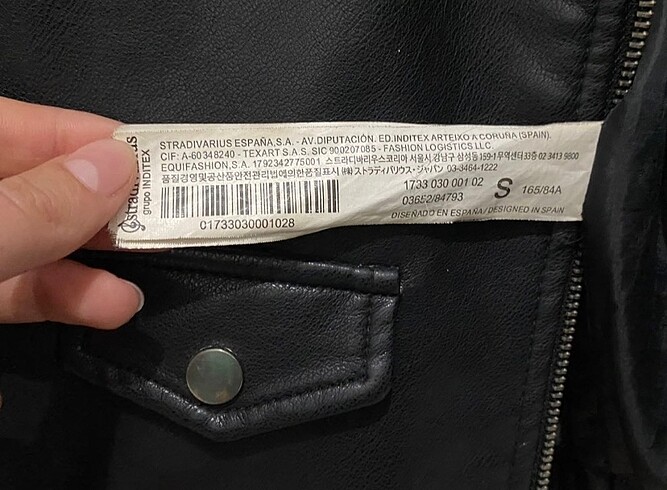 s Beden siyah Renk Stradivarius deri ceket
