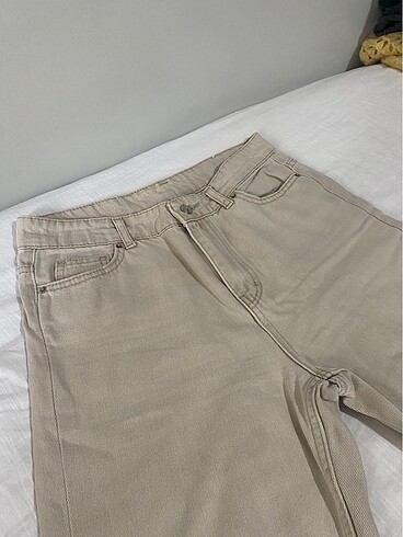 Top shop krem rengi jean