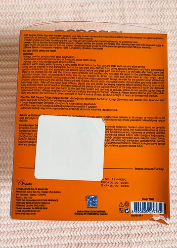 Bebédor 210 ml Turuncu Bebek Bardağı +6 Ay - Görsel 3