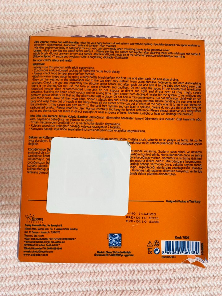 Bebédor 210 ml Turuncu Bebek Bardağı +6 Ay - Görsel 3