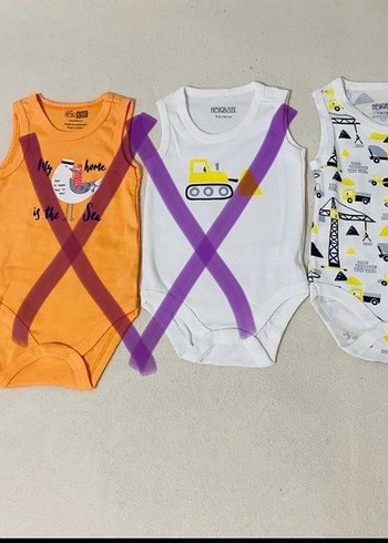 Renkli Baskılı Erkek Bebek Askısız Body - Görsel 2