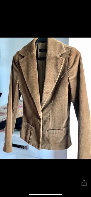 Diğer Taba Kadife Kadın Blazer