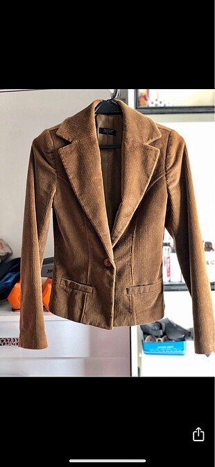 Taba Kadife Kadın Blazer