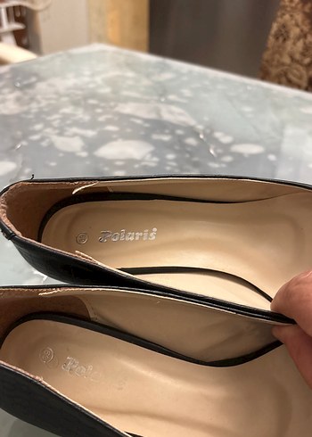 Siyah Yılan Desenli Tokalı Stiletto - Görsel 3