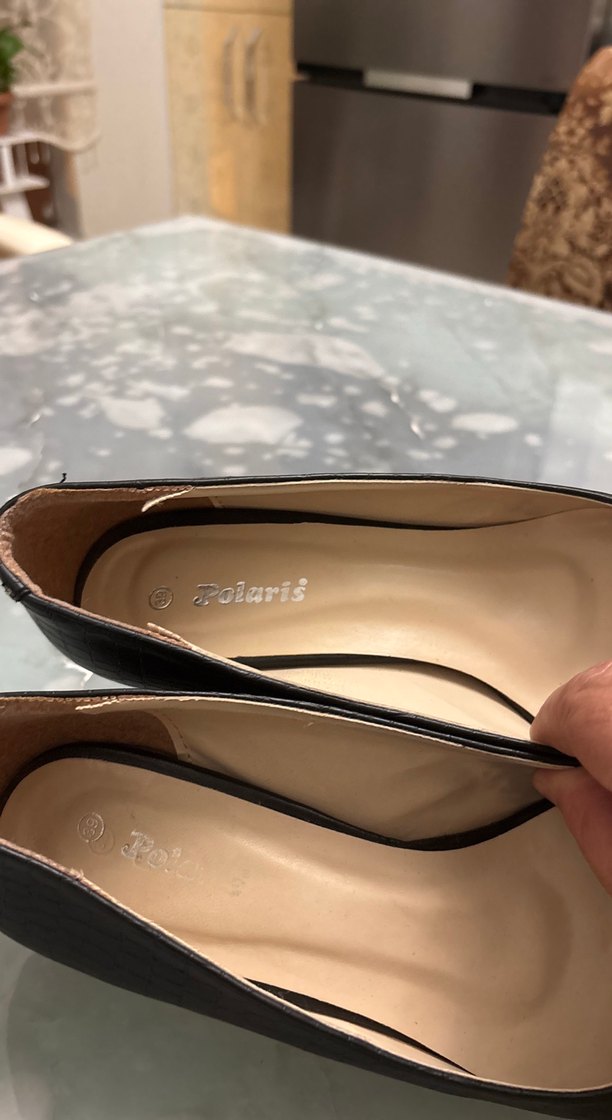 Siyah Yılan Desenli Tokalı Stiletto - Görsel 3