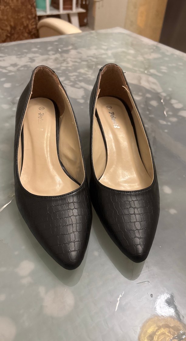 Siyah Yılan Desenli Tokalı Stiletto - Görsel 5