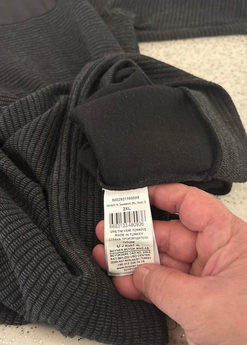 Yarım Fermuarlı Siyah Erkek Sweatshirt - Görsel 8