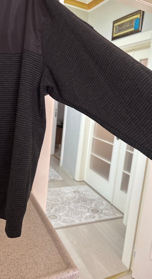 Yarım Fermuarlı Siyah Erkek Sweatshirt - Görsel 2