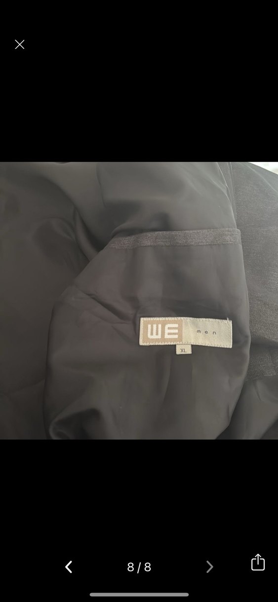 Siyah Keten Fermuarlı bayan midi ceket - Görsel 5