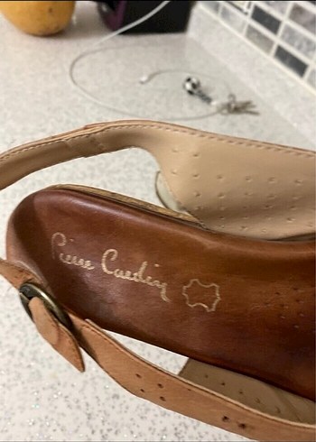 Bej Süet Kadın Dolgu Topuklu Sandalet - Görsel 5