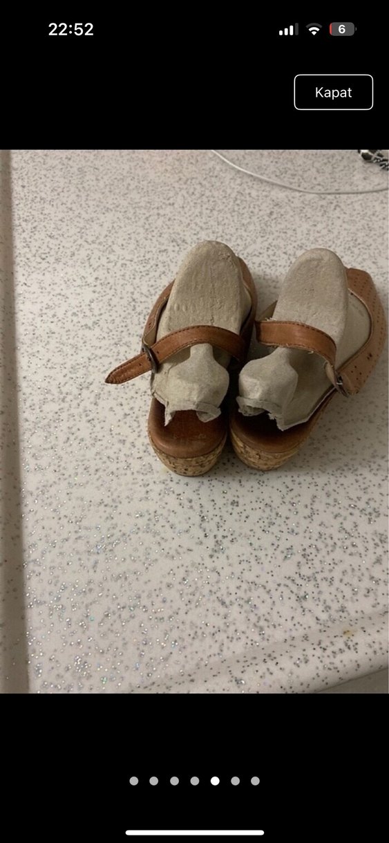 Bej Süet Kadın Dolgu Topuklu Sandalet - Görsel 2