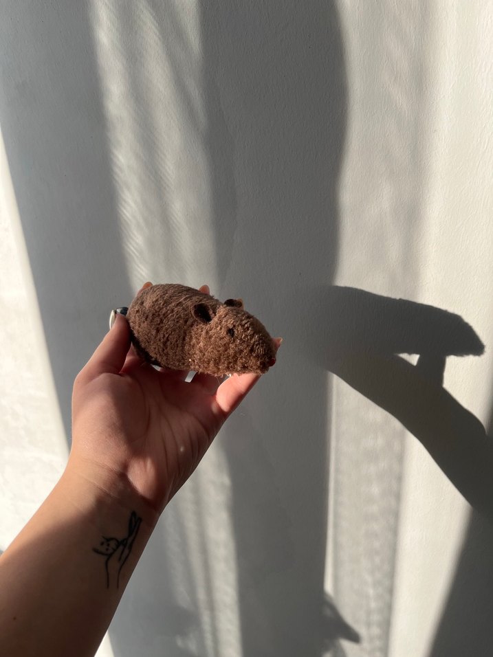 Kahverengi Peluş Fare Şeklinde Mouse - Görsel 3