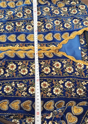 kadife kaftan bindallı takım - Görsel 2