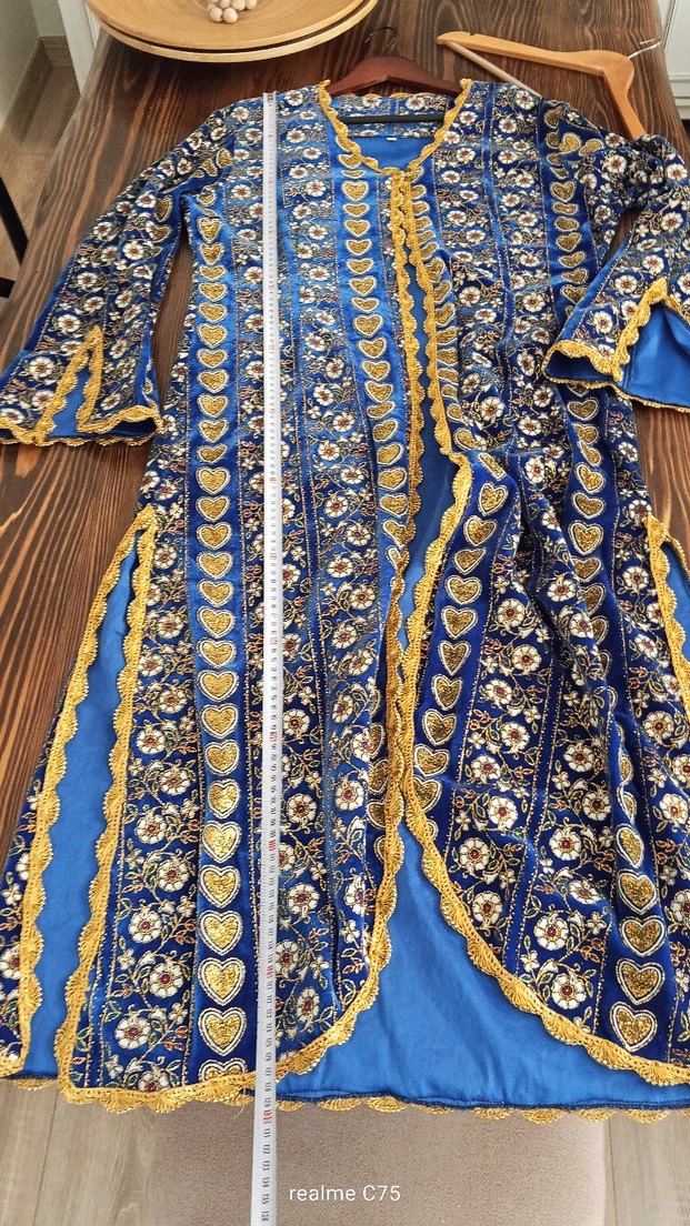 kadife kaftan bindallı takım - Görsel 3