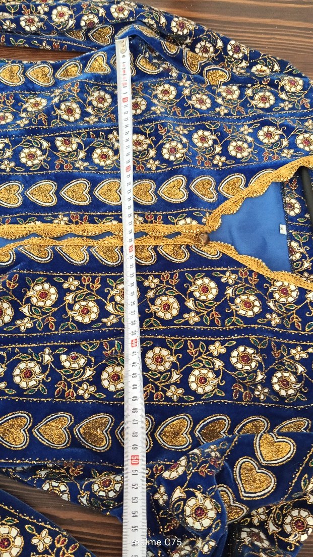 kadife kaftan bindallı takım - Görsel 2