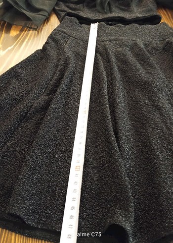 V Yaka Siyah Midi Gotik Mezuniyet Elbisesi - Görsel 4