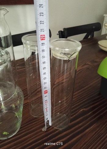 Beyaz ve Şeffaf Cam Sürahi ve Kavanoz Seti - Görsel 4