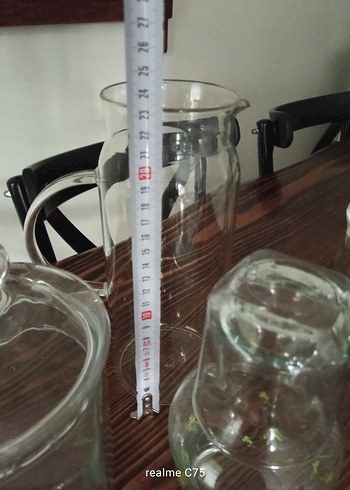 Beyaz ve Şeffaf Cam Sürahi ve Kavanoz Seti - Görsel 6