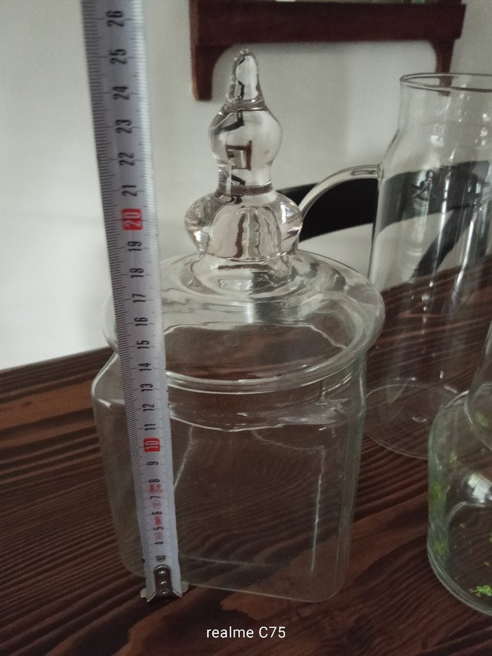 Beyaz ve Şeffaf Cam Sürahi ve Kavanoz Seti - Görsel 5