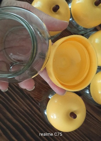 Sarı Kapaklı Cam Saklama Kavanozları - Görsel 3