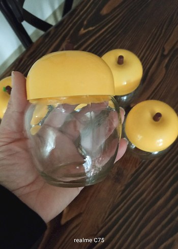 Sarı Kapaklı Cam Saklama Kavanozları - Görsel 2