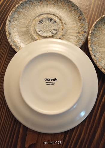 Bej Nakışlı Bohem Tabak Seti - Görsel 3