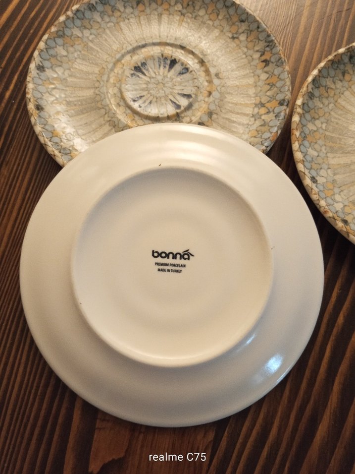 Bej Nakışlı Bohem Tabak Seti - Görsel 3