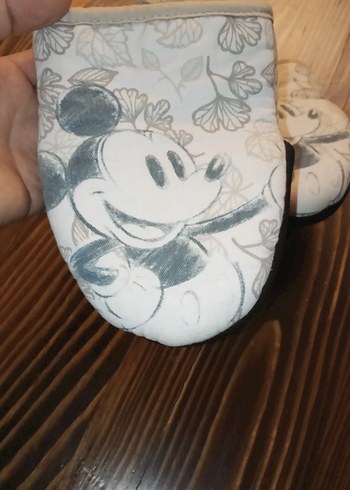 Nakışlı Beyaz Gri Fırın Eldiveni - Görsel 6