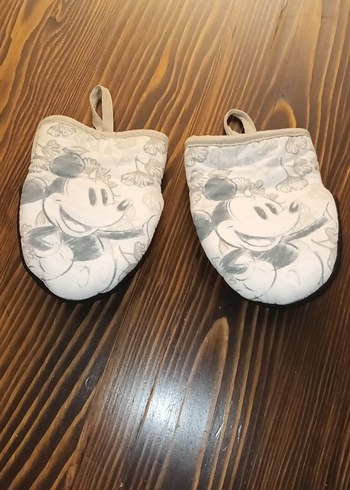 Nakışlı Beyaz Gri Fırın Eldiveni - Görsel 3