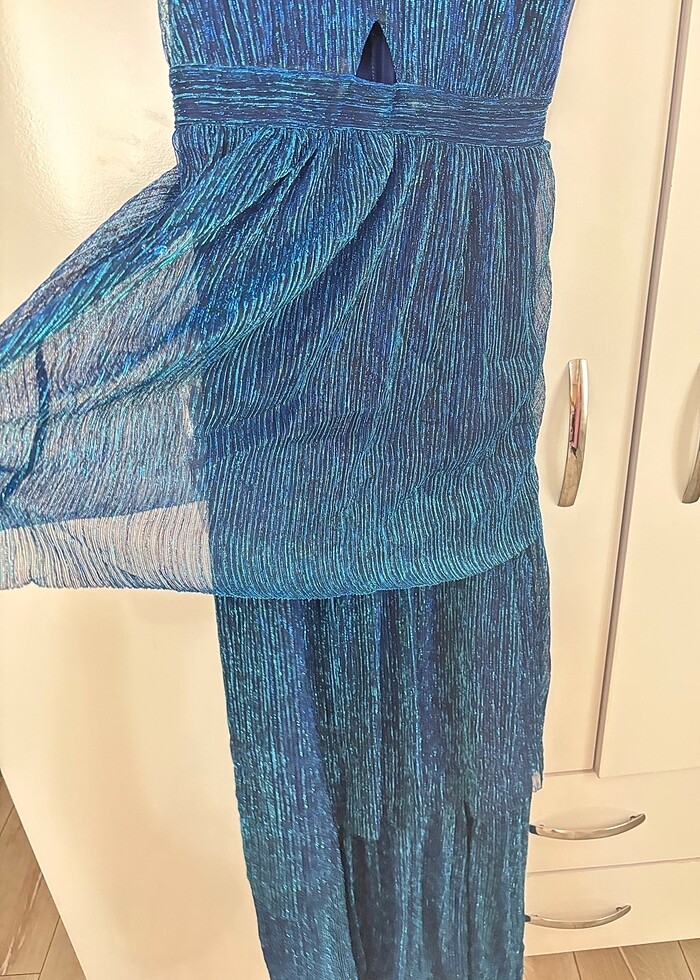 Mavi Abiye Elbise - Görsel 4