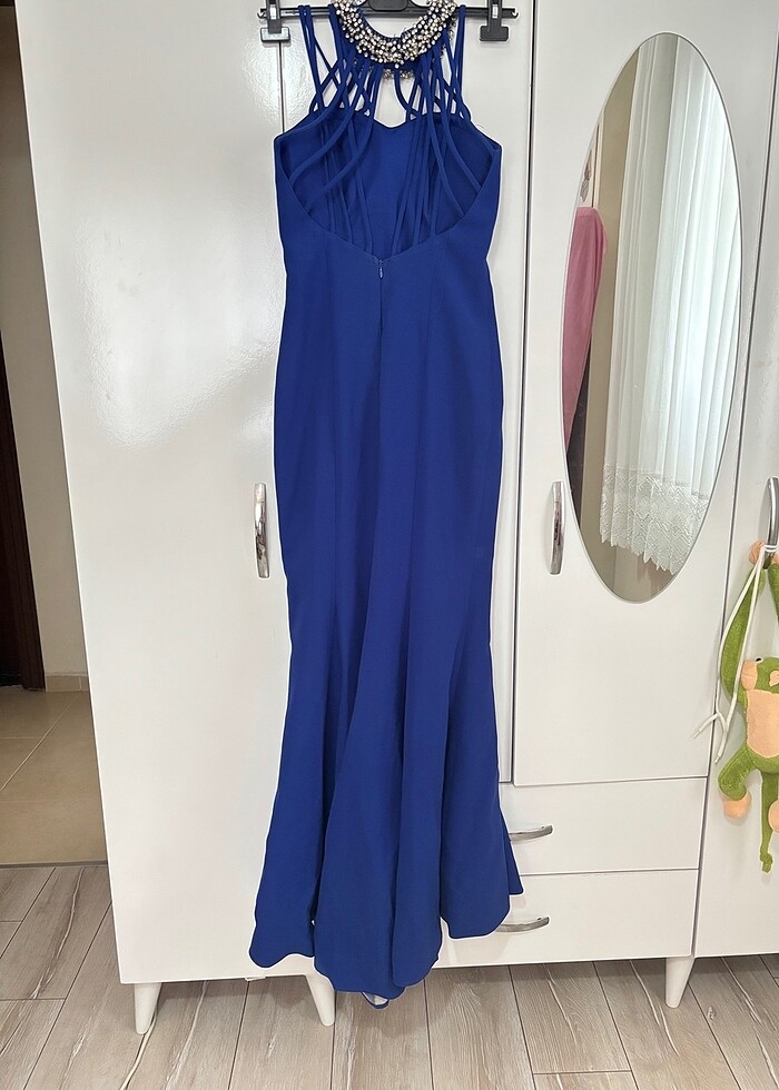 Mavi Abiye Elbise - Görsel 4