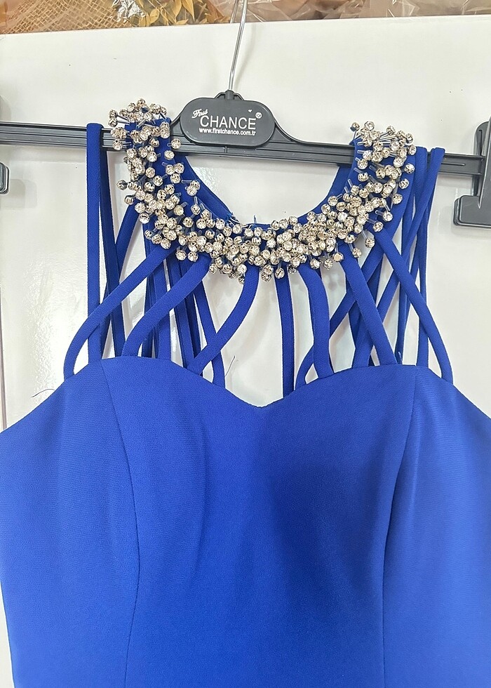 Mavi Abiye Elbise - Görsel 2