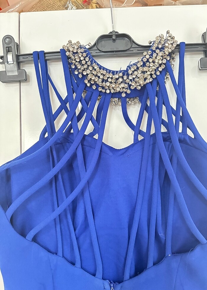 Mavi Abiye Elbise - Görsel 3