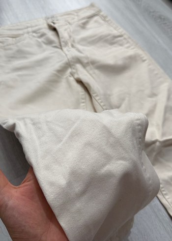 38 Beden beyaz Renk Beyaz Kadın Regular Fit Kot Pantolon