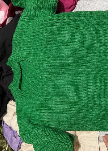 Yeşil Triko Kadın Kazak - Görsel 2