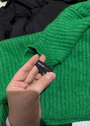 Yeşil Triko Kadın Kazak - Görsel 4