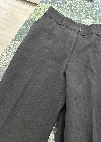 VİTRİN MARKA Gri Normal Kesim Pilili Kumaş Kadın Pantolon - Görsel 4