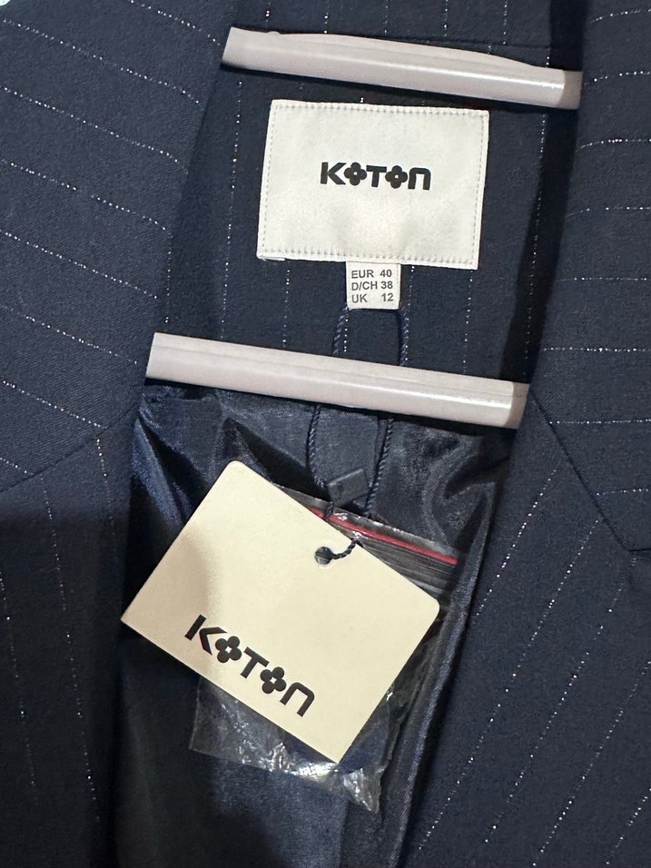 Kadın lacivert blazer ceket - Görsel 3