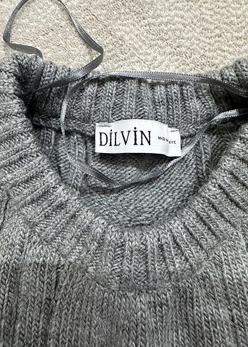 Gri Örgü Kadın Kazak - Görsel 2